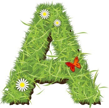 Alphabet Letters with Grass Effect | Clip Art by Dancing Crayon Designs