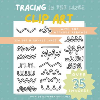 Preview of Clip Art: Tracing In the Lines Handwriting + Fine Motor Practice
