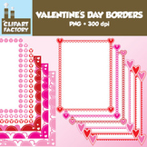 Clip Art: Valentine's Day Borders - 12 Digital Borders