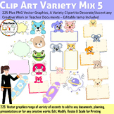 Clip Art Vector Variety Mix 5, Teacher Clipart Resource