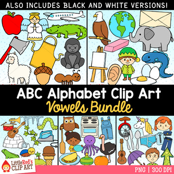 Preview of Vowels Clip Art Bundle