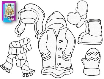 Clip Art~ Winter Clothing by Cara's Creative Playground | TpT