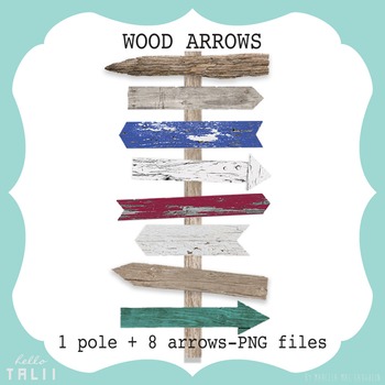 Preview of WOOD ARROWS Clip Art