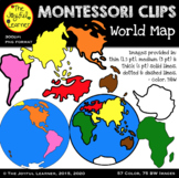 Clip Art: Montessori World Map & Continents