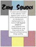 Clip Art: Zany Squares Checkerboard Digital Backgrounds