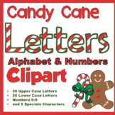 Clip Art letters-Candy Cane Alphabet Winter 67 letters and