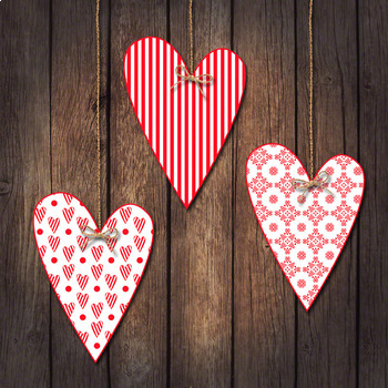 Clip Art or Clipart: Valentine Prim Hearts Set 2 by Paper Ornamentals