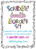 Clip Art:Scribble Doodle Borders/Frames Bundle (Set of 9)