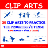 Clip Arts to Practice the Progressive Tense