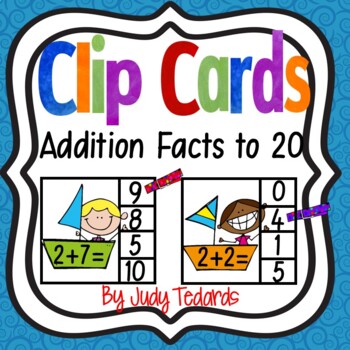 Preview of Clip Cards (Addition Facts to 20)