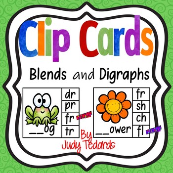 Preview of Clip Cards (Blends/Digraphs Beginning Sounds)