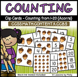 Clip Cards | Counting Within 20 | Acorns
