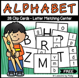 Clip Cards | Match Capital Letters to Small Letters