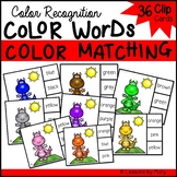 Clip Cards | Read Color Words and Match Colors