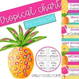 Editable Clip Chart and Notes Home {Pineapple}