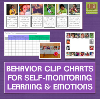 Preview of Behavior Clip Charts for Self Assessment of Learning and Emotions