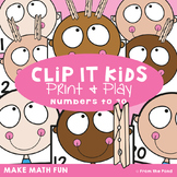 Clip It Kids - 1:1 Correspondence, Counting and Numbers