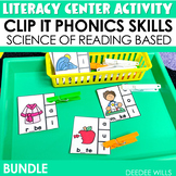 Phonics Literacy Center Clip It! | Bundle