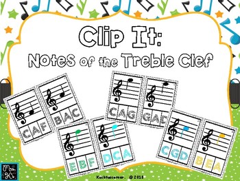 Preview of Clip It:  Notes of the Treble Clef - PDF EDITION