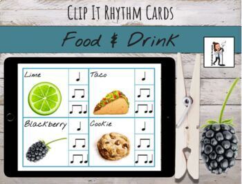 Preview of Clip It Rhythm Cards | Food & Drink