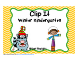 Clip It Winter Kindergarten Math Task Cards