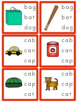 C-V-C Word Clip Cards by Time 4 Kindergarten | Teachers Pay Teachers