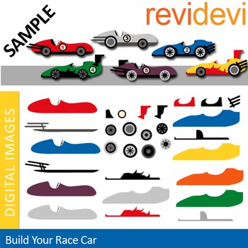 Preview of Clip art Build Your Own Race Cars (DIY race cars)