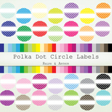 Clip art - Polka Dot Circle Labels
