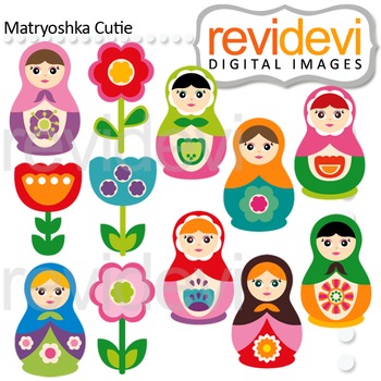 Preview of Clip art Russian nesting dolls - Matryoshka Clipart