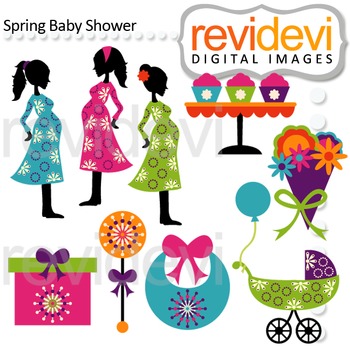 Preview of Clip art Spring Baby Shower