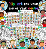 Clip art for your end of year awards- BUNDLE- 200 graphics!
