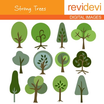 Preview of Trees clip art: go green
