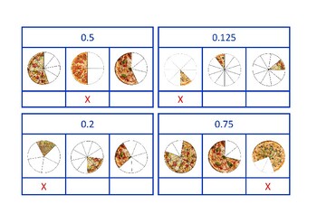 Preview of Clip cards: mathematical fractions