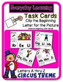 Clip the Beginning Letter Task Cards - Circus -  Word List