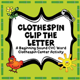 Clip the Beginning Sound CVC words