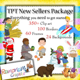 TPT Seller Clip art Starters Pack Bundle