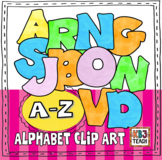 Alphabet Letters Clipart: Bubble Pastels (Uppercase A-Z)