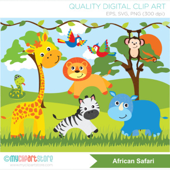 African Animal Clipart Teaching Resources | TPT
