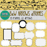 Clipart- Arrows and Frames- Black and White