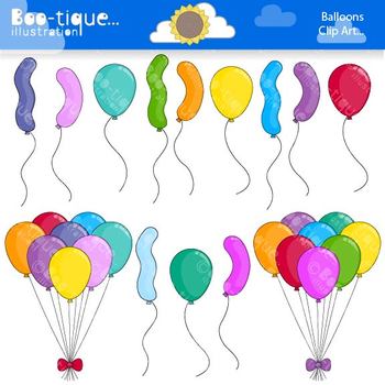 Clipart- Balloons Clip Art. Balloons Clipart. Blue Birthday Clip Art ...