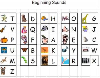 Preview of Clipart Beginning Sounds