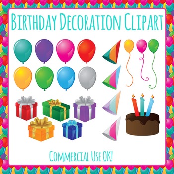 clipart birthday cakes bloons and gifts