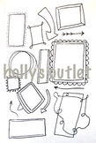 Clipart Boarders Frames Boxes Worksheet Coloring Page