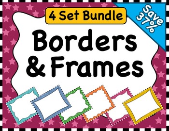 Preview of Clipart: Borders & Frames BUNDLE (Sets 1-4)