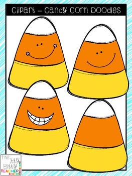 Preview of Clipart - Candy Corn Doodles