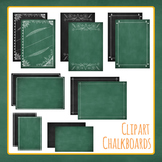 Blackboard or Chalkboard Backgrounds, Borders Digital Paper Clip Art / Clipart