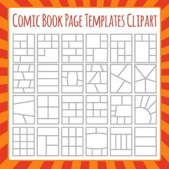 Preview of Comic Book Templates / Blank Graphic Novel Templates Clipart / Clip Art