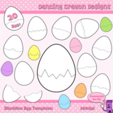 Easter Eggs Clip Art | Cracked Egg Puzzle Cards