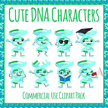 DNA Characters Clip Art Pack for Commercial Use
