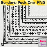 Clipart: Doodle Borders Pack 1